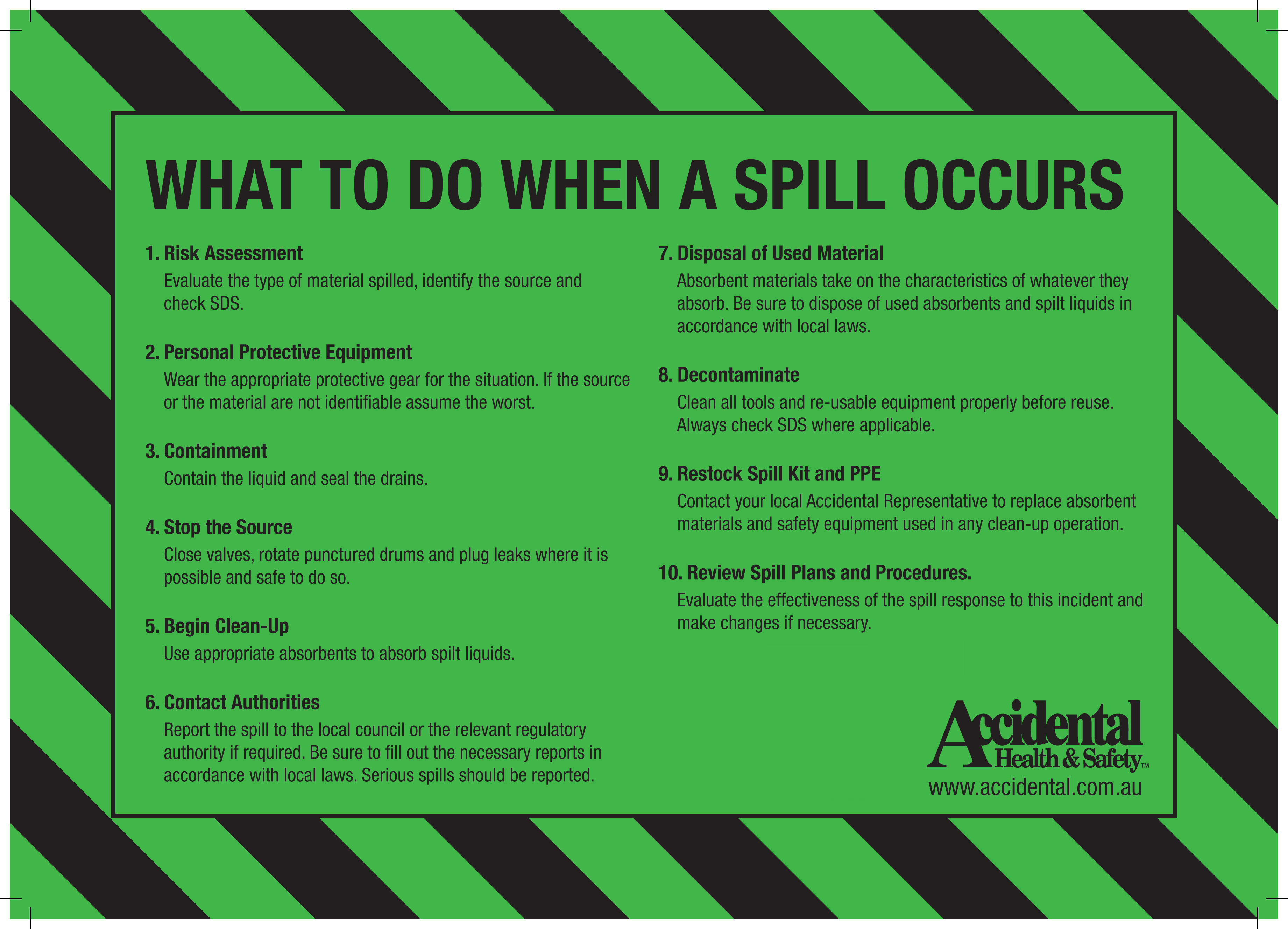 Accidental Polypropylene Oil & Fuel Spill Kit Bin Label SIDE