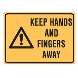 Keep Hands And Fingers Away Labels 90x125 SAV Pk5