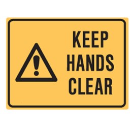 Keep Hands Clear Labels 90x125 SAV Pk5