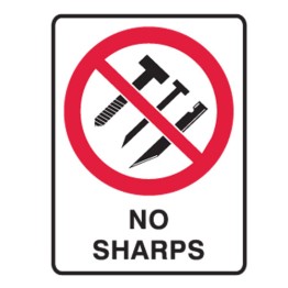 No Sharps Labels 90x125 SAV Pk5