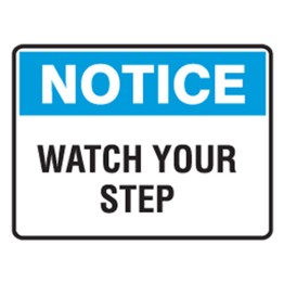 Notice Watch Your Step Labels 125x90 SAV Pk5