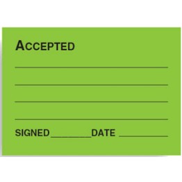 Quality Assurance Labels - Accepted Signed Date