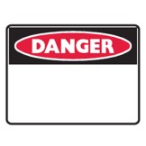 Danger Blank Labels 125x90 SAV Pk5