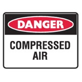 Danger Compressed Air Labels 125x90 SAV Pk5