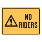 No Riders Labels 90x125 SAV Pk5